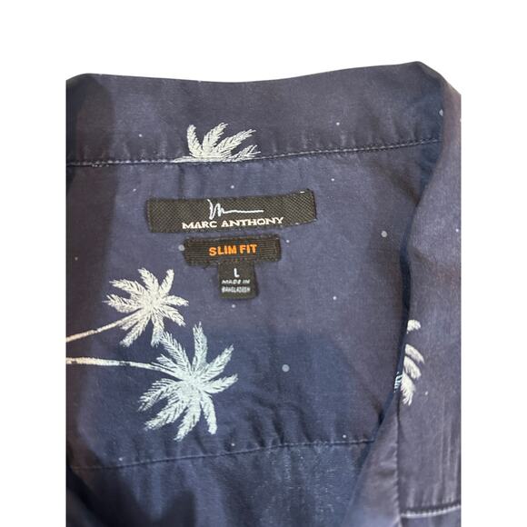 Marc Anthony Hawaiian Men’s Button Down, L - Picture 3 of 5